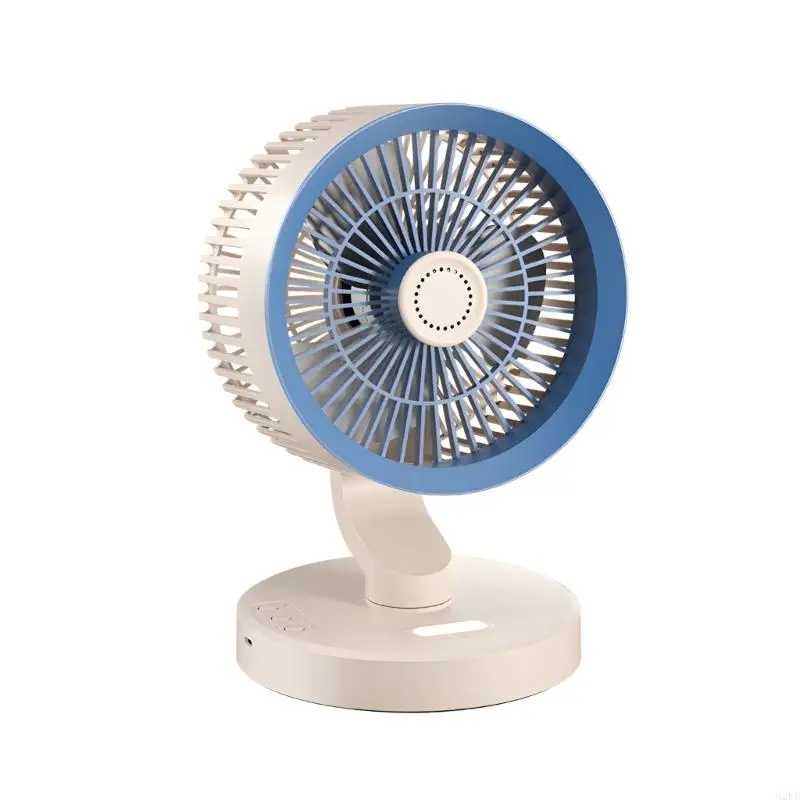 Handheld 10W Table Fan Offering 5 Stage Air Regulation And 1800mAh Integrated Power Unit For Regular Applications 