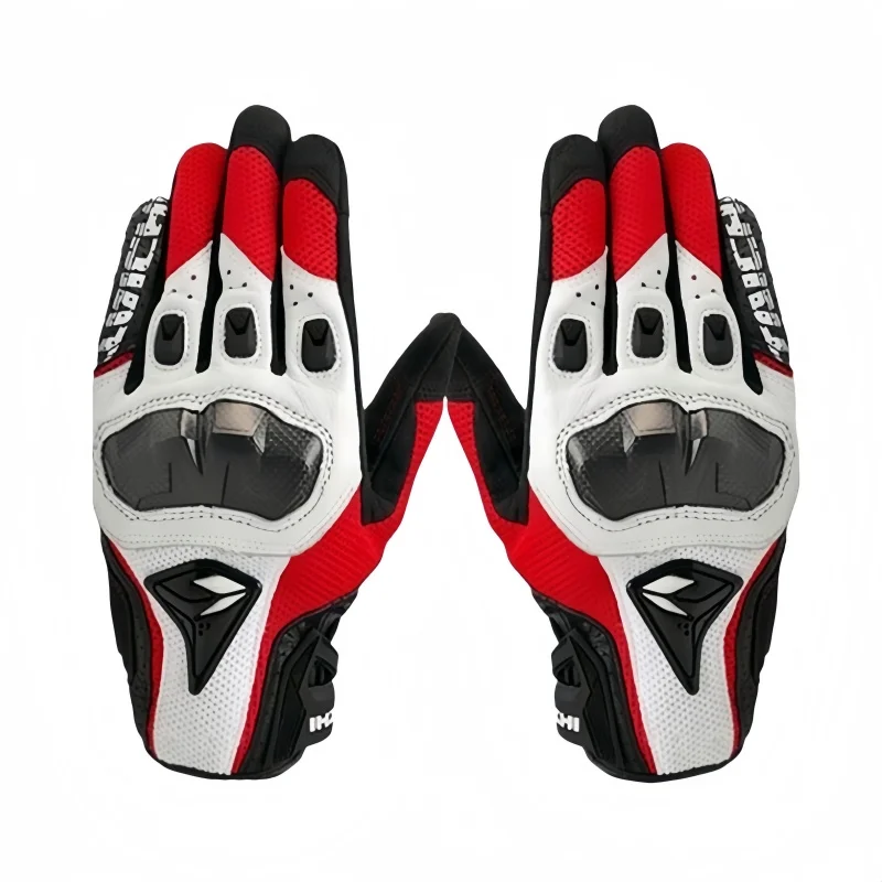 

Men's Spring Autumn Breathable Leather Motorcycle Gloves 391 Motocross Outdoor Motorbike Riding Glove Guantes Moto 3 colors