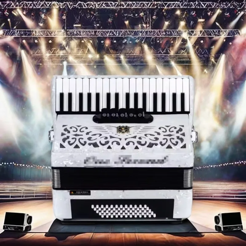 Professional Accordion Instrument with 34/37/41 Bass Keys 60/80/96/120 Made in China