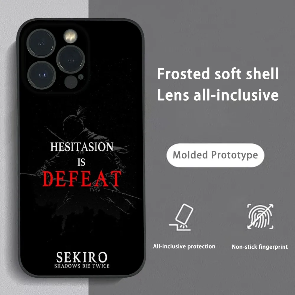 Game Cool FTG S-SeKIRo Phone Case For iPhone 16 15 14 13 12 11 Pro Max Plus Mini Frosted Soft Shell Funda