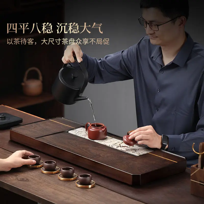 天然黒檀茶托　無垢材　一枚板茶托　家庭用/オフィス用