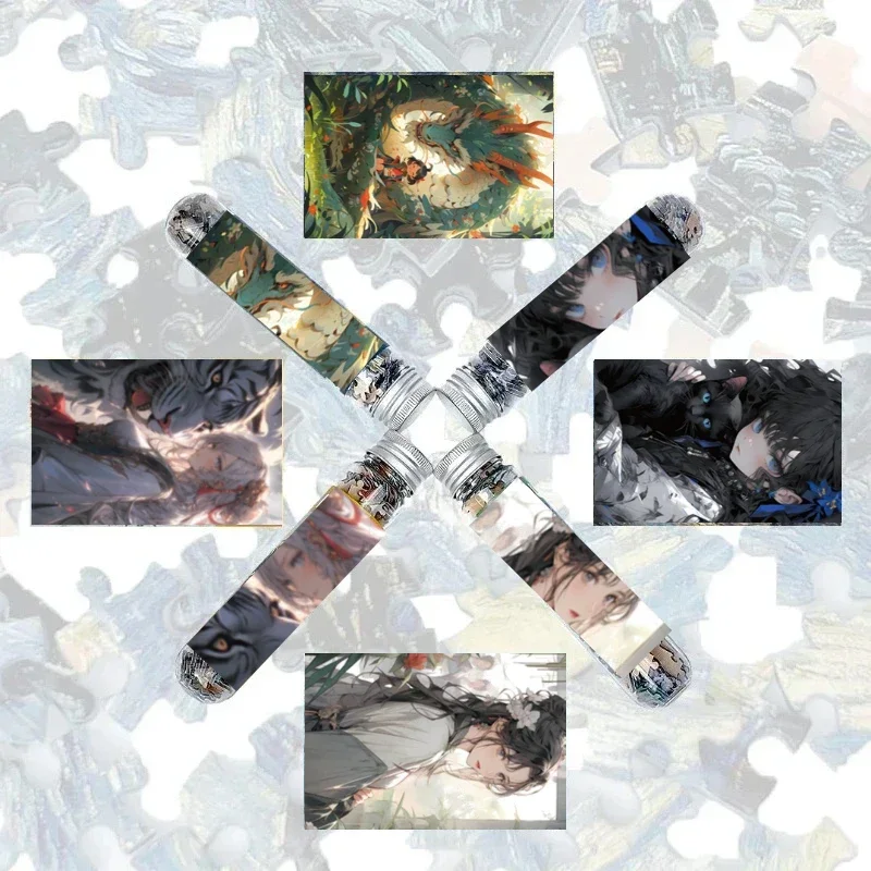 600pcs Puzzle Adult Challenge Decompression 10 X 15cm Cartoon Traditional Style High Difficulty Postcard Puzzle Envelope Pack
