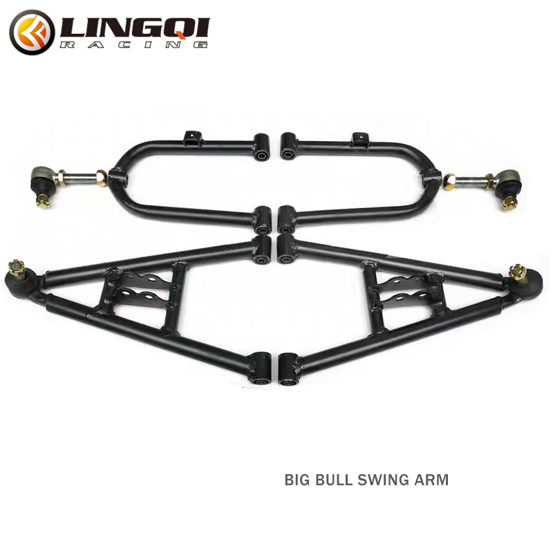 

LING QI RACING Motorcycle Upper Lower Swing Arm Steering Knuckle Spindle For ATV UTV Go Kart Dirt Bike 125 150 200 250cc Parts