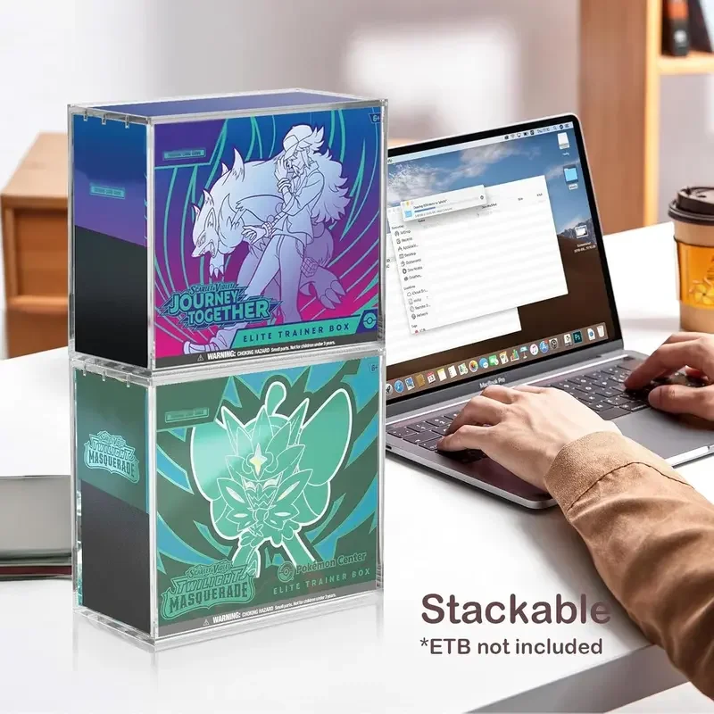 8MM+5MM Thick Sturdy Clear Acrylic Display Case,Magnetic Closure,Scratchproof&UV-Resistant,Stackable Dustproof Cover For ETB Booster Box,Rare TCG Cards Collectibles Display Storage Organizer,360 Degree View Showcase Holder For Card Collectors - view 6