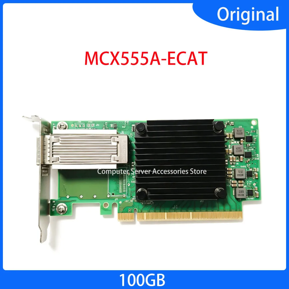 CX555A ConnectX-5 EDR + 100GbE MCX555A-ECAT 1-Port Network Adapter 100GB Controller PCI-E 3.0 X16