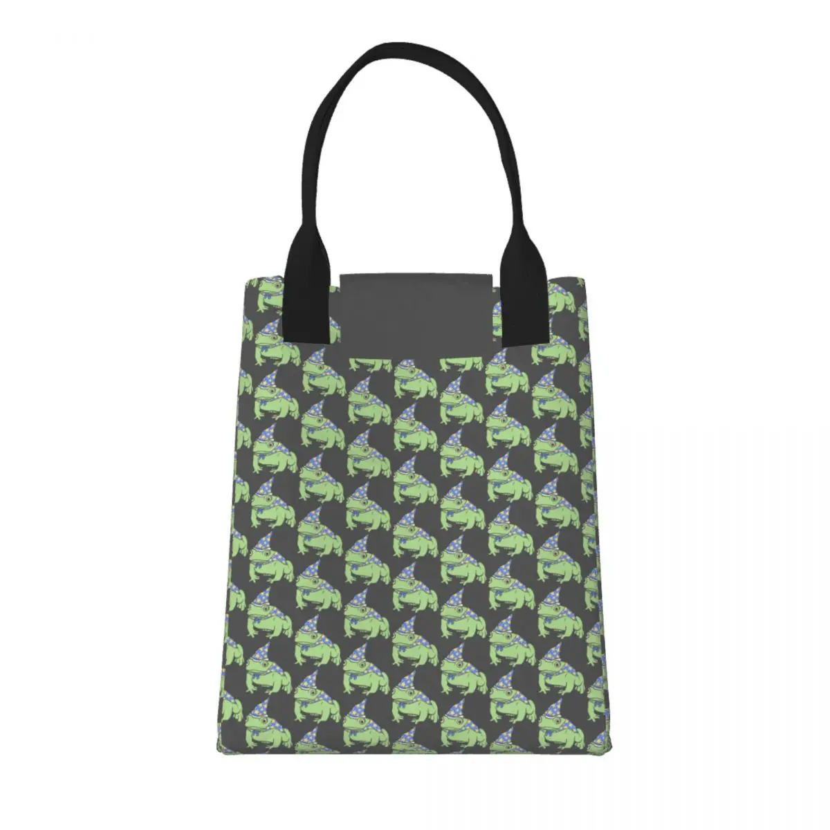 Wizard Frog Paper Reusable Lunch Tote Bag Waterproof Insulation Bag Aluminum Foil Handbag