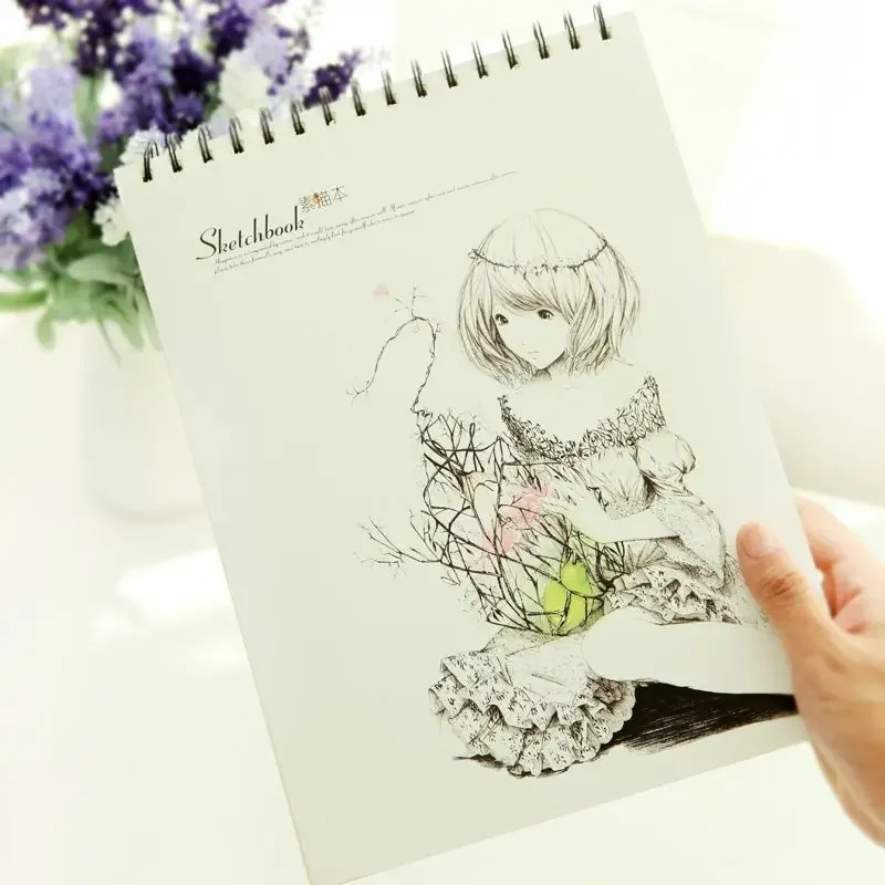 Professional Sketchbook Thick A4 Pape Notebook Diary Art School Supplies Pencil Drawing Notepad Painting Book