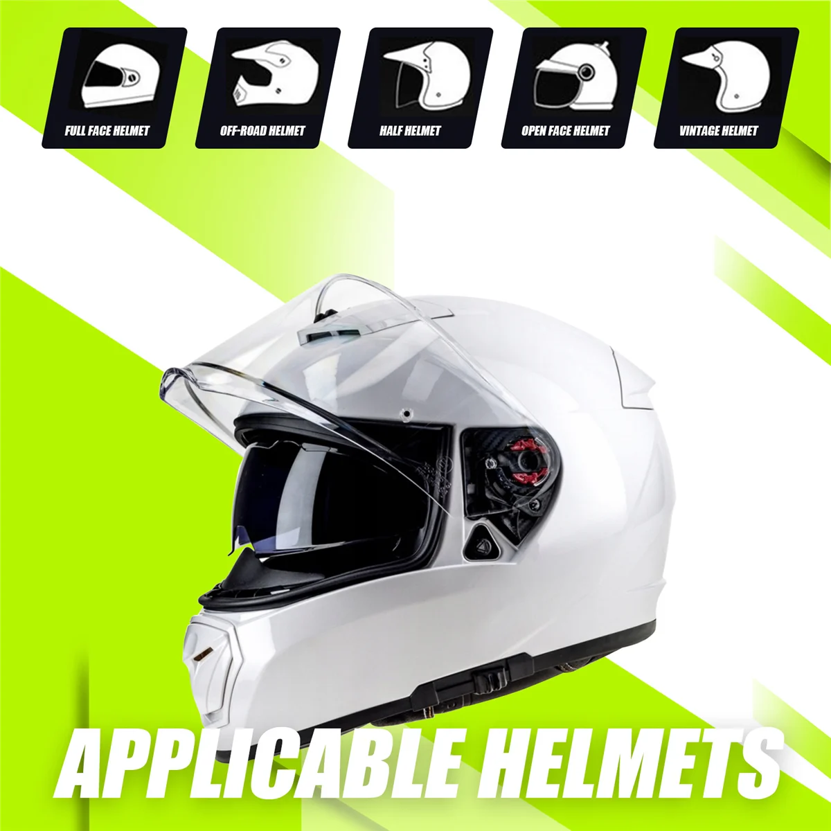 Motorcycle Helmet Bluetooth Headset Microphone Speaker Headset Accessories for Full-Helmet