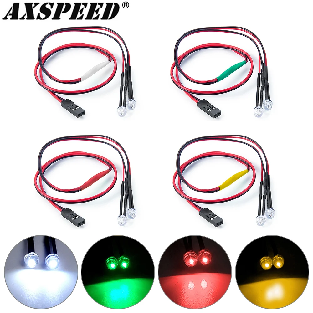 AXSPEED lampu LED lampu depan lampu belakang lampu sorot malam untuk 1/10 1/18 1/24 Axial SCX10 SCX24 TRX4M TRX4 TRX6 Tamiya suku cadang DIY