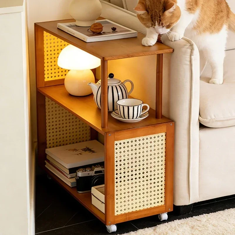 Minimalist  Household small tea table, sofa edge, side cabinet, tea cabinet, mobile small coffee table, tea table