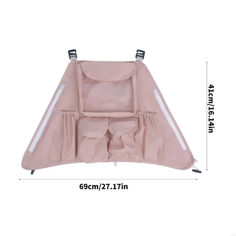 حقيبة تخزين عربات الأطفال الأنيقة سهلة التنظيف للعبة الحفاضات وإكسسوارات الأطفال 425F