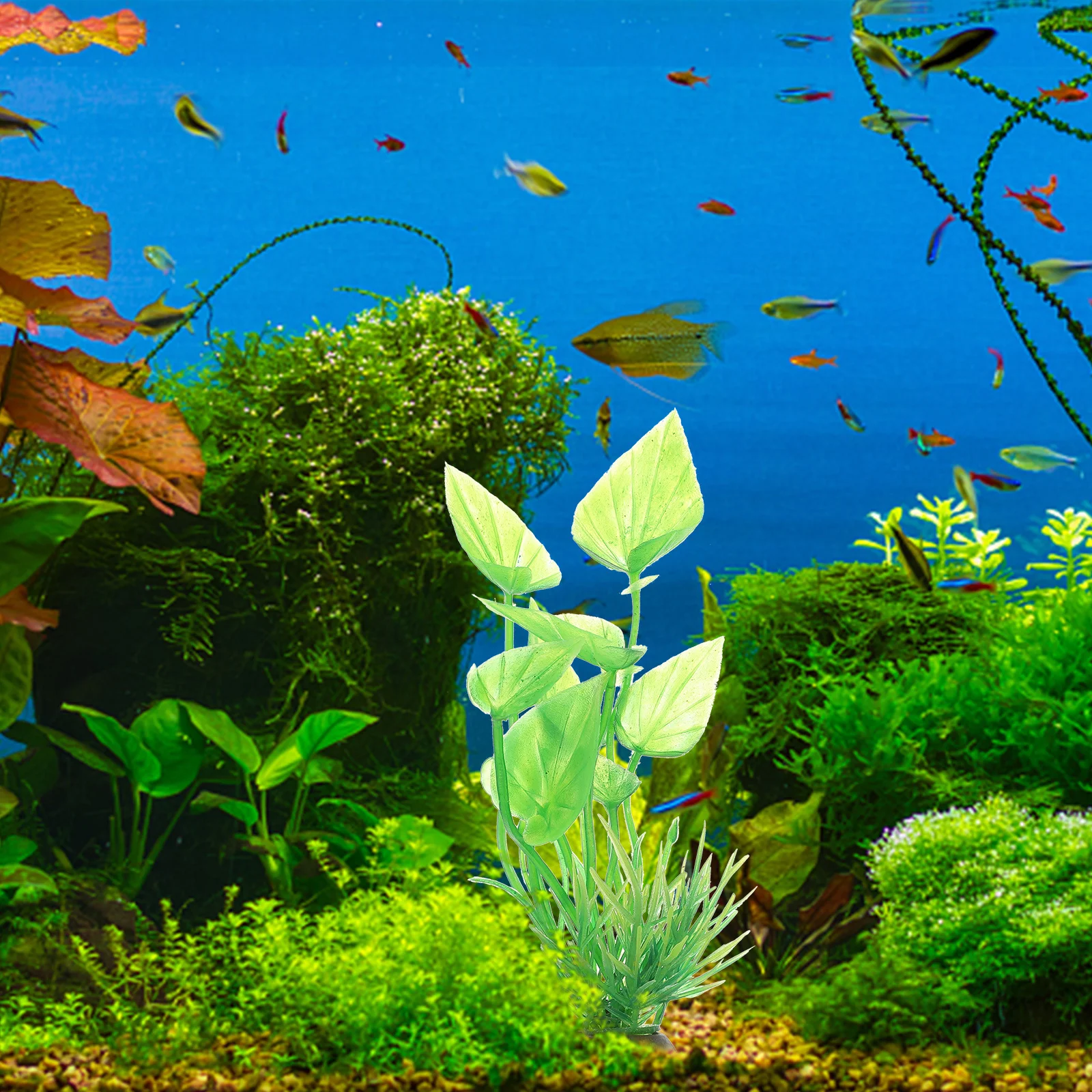 

10Pcs Artificial Aquarium Plants Plastic Fish Tank Decorations Safe Durable Underwater Landscaping Fish Ornament