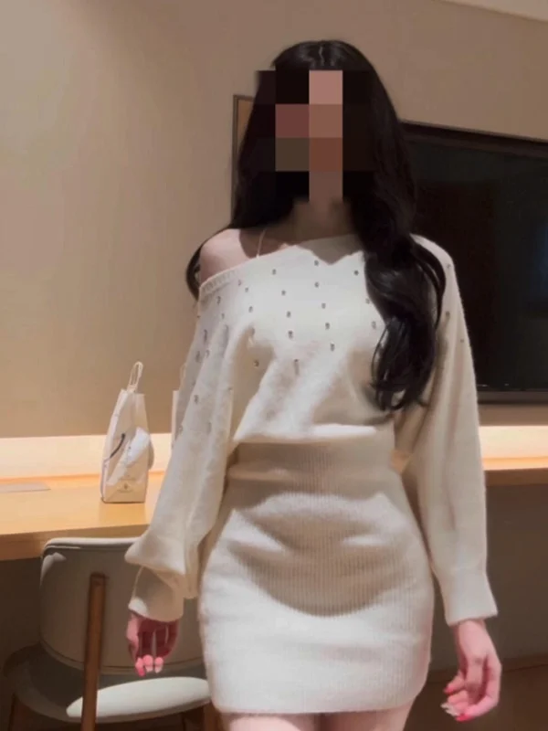 

Сексуальная трикотажная юбка Pure Desire, облегающая юбка с высокой талией и бриллиантами, осенне-зимняя мода для молодых женщин