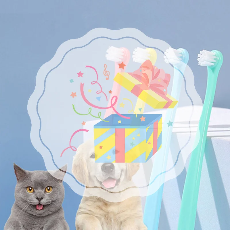 1pc Round/pointed Dog Toothbrush Dog Teeth Cleaning Small Head Brush For Dogs Teeth Mouth Tools Pet Grooming Cat Toothbrush