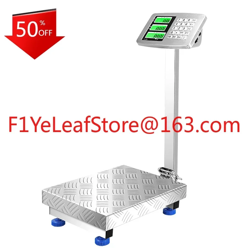 Hot salesCommercial Bench Scale Stainless Steel 300kg Electronic Scale 100kg Waterproof Electronic Scale Accurate Foldable