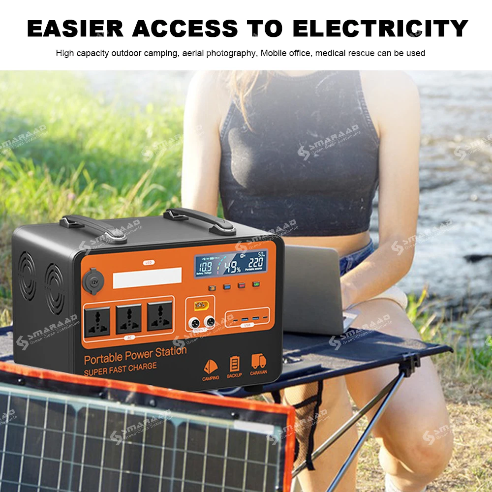 1800W 2520WH LifePo4 Power Station Solar Generator Camping Portable Energy Storage For Connecting Household Appliances Heating b