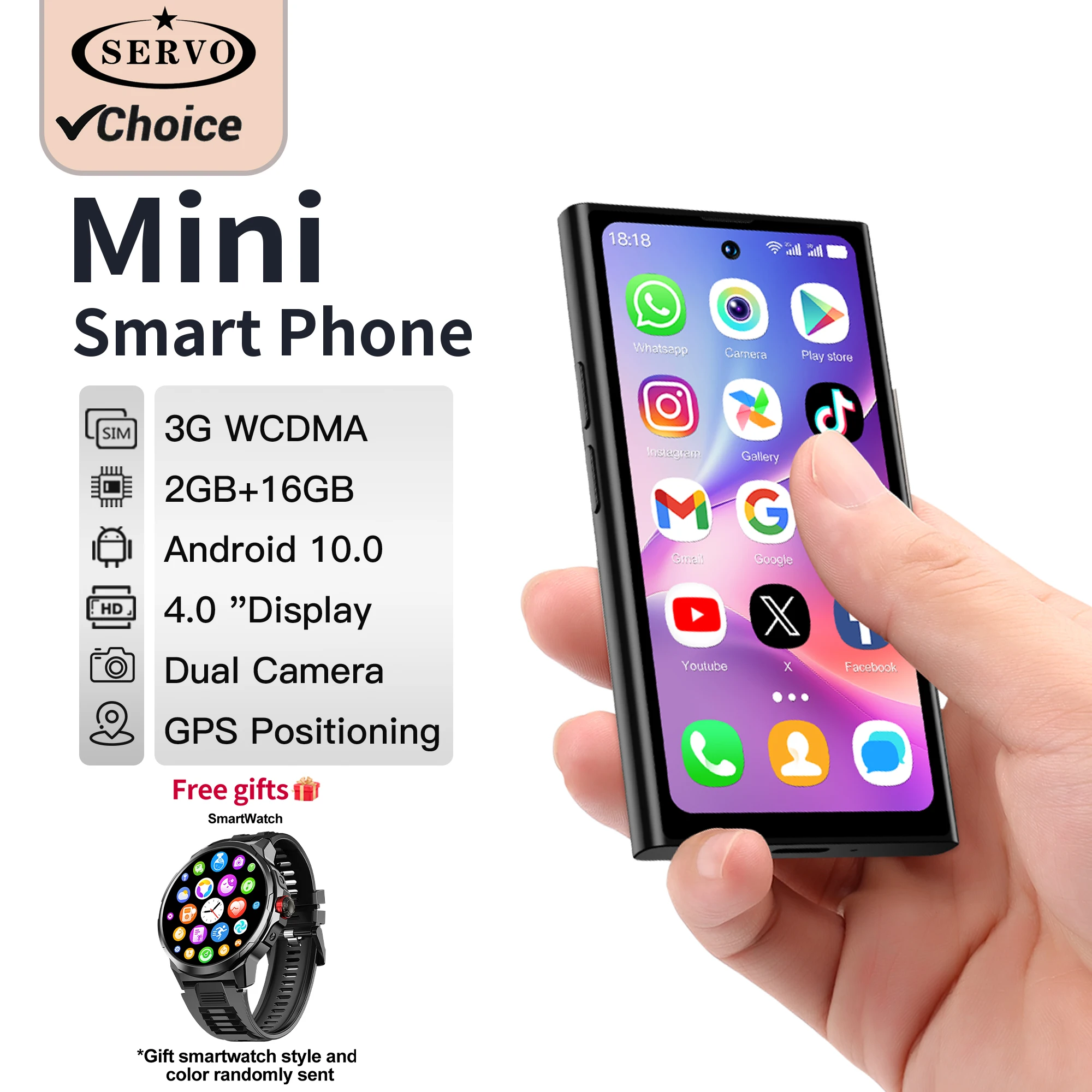 2025 New SERVO S27 Mini 3G Global Smartphone Android System Dual SIM Google Store 2000mAh 2+16GB Small Smartphones Latest Upgrad