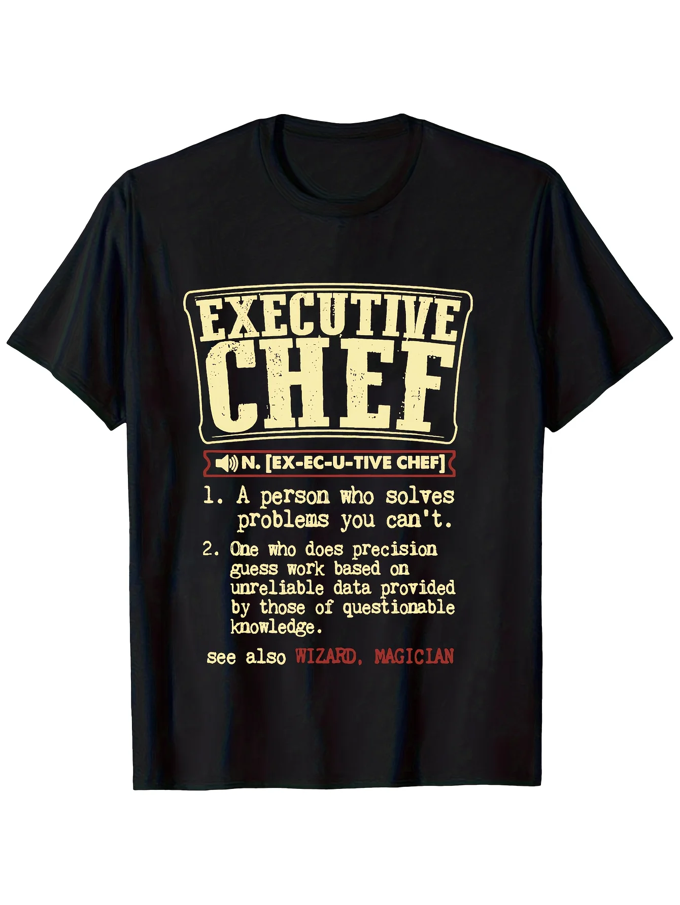 1pc Funny Definition T-Shirt for Men - Chef Theme with 