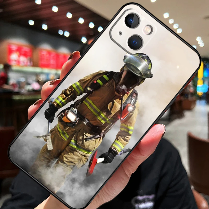 Firefighter Heroes Fireman For Apple iPhone 11 14 12 Pro Max 7 8 Plus X XS XR SE 2020 13 Pro Max Phone Back Cover Coque