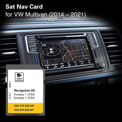 AS V24 for VW Multivan 6 SD Map Navigation Memory Card 32GB GPS Sat Nav EUROPE