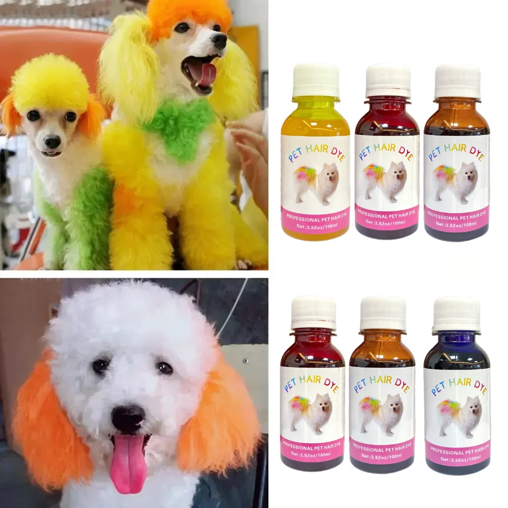 100ml Private Label Dog hair dye pet hair dye cream safety Pet grooming hair dye color