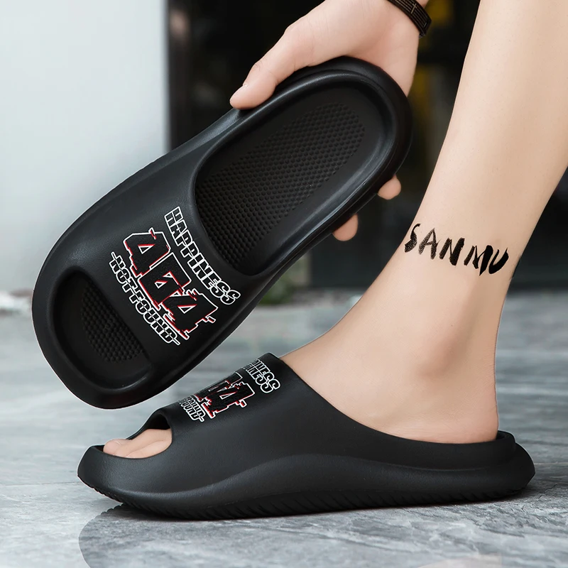 

Мужские модные тапочки, сандалии на толстой подошве с облаком, летние пляжные мужские тапочки с мягкой подошвой, шлепанцы, шлепанцы из ЭВА, домашние пляжные шлепанцы