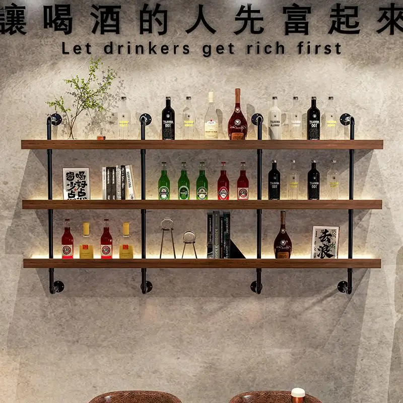 

Shelf Entertainment Display Cabinet Restaurant Shelves Storage Drinks Wine Rack Cabinet Wine Display Angolo Bar Bar Furniture