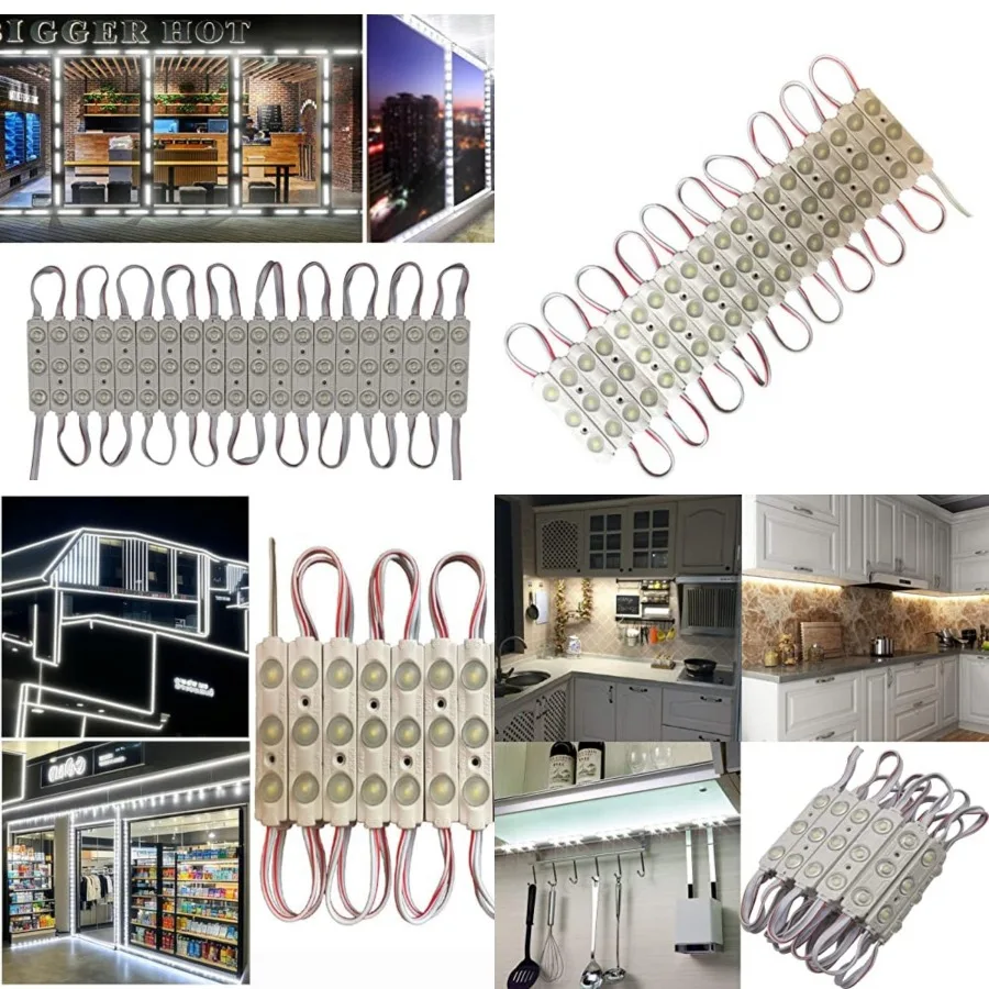 LED Module, Storefront LED Light Box, Inflatable Light Replacement - 100PCS, 49.8Ft, 160LM, IP65, DC12V, 5730SMD -7015