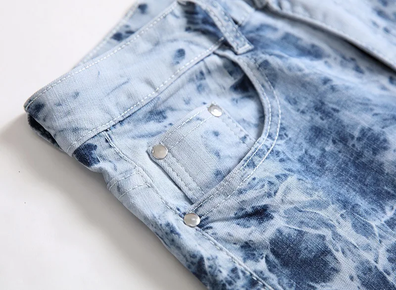 Gebleichte Jeans für Herren, gewaschene Jeans, Bleistifthose, knöchellang, Reißverschluss, dünn, 2025, Taschen, Vintage, zerrissene Löcher, Distressed