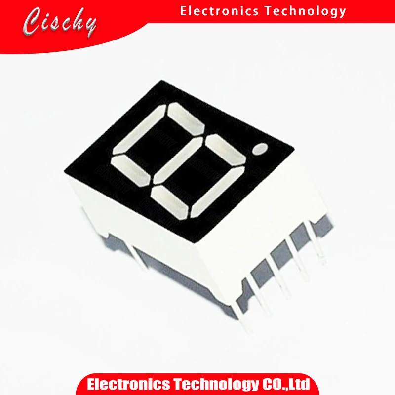 10PCS 0.56inches 7 Segment 1 Digital LED Display Super Red Common Cathode