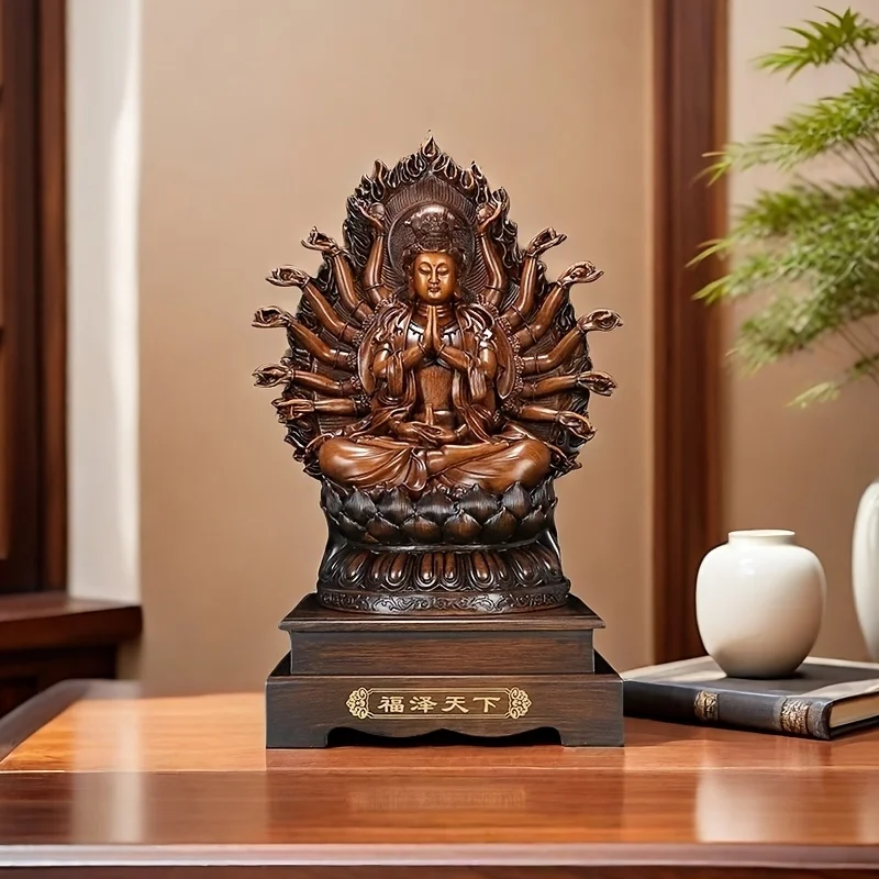 Handmade Resin Guanyin Statue - Multi Functional Indoor/Outdoor Home And Office Decoration, Perfect Feng Shui Gift