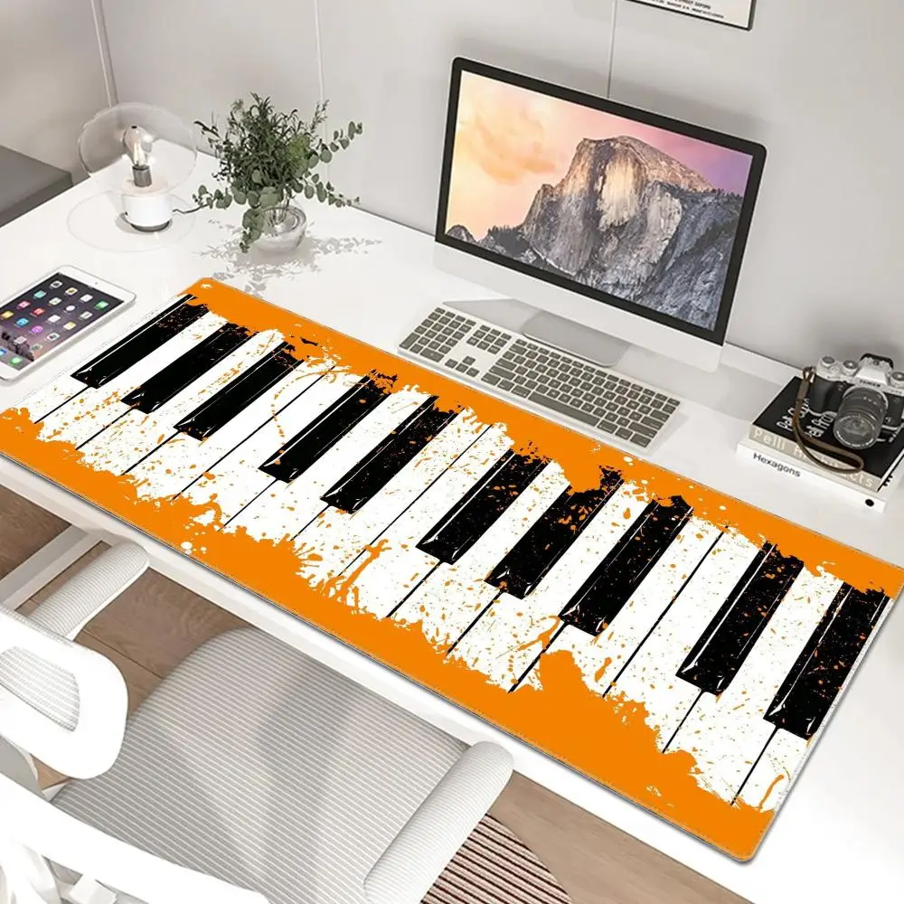 Many Size Non-slip Rubber Desk Mat Trend Vintage Music Notes Piano Gaming Mouse Pad PC Laptop Mousepad 90x40cm Keyboard Mice Mat