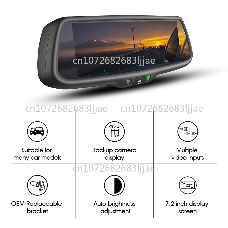 Rear View Mirror Monitor For Hyundai Ix35 Car Monitor Hd With High Quality