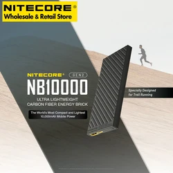 Sợi Carbon Nitecore NB10000 GEN2 Siêu Nhẹ Sạc Di Động USB/USB-C PD + QC 3.0 Nhanh-Sạc Điện ngân Hàng 10000MAh