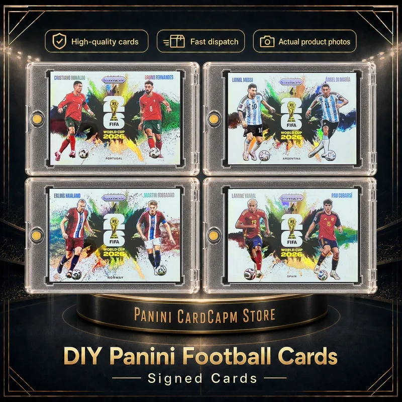 DIY Homemade High-quality Football Cards Colour Blast Series Messi Yamal Ronaldo Haaland Panini 2026 World Cup FIFA Cards