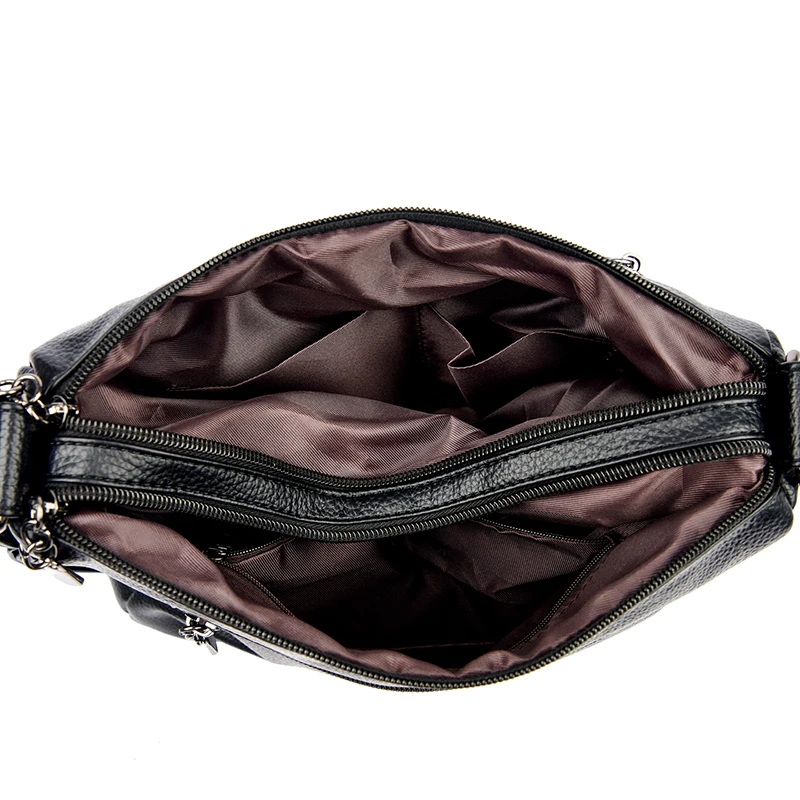 New Retro Style Messenger Bags Large Capacity Soft PU Leather Crossbody Bags Multiple Pockets Casual Shoulder Bag for Female