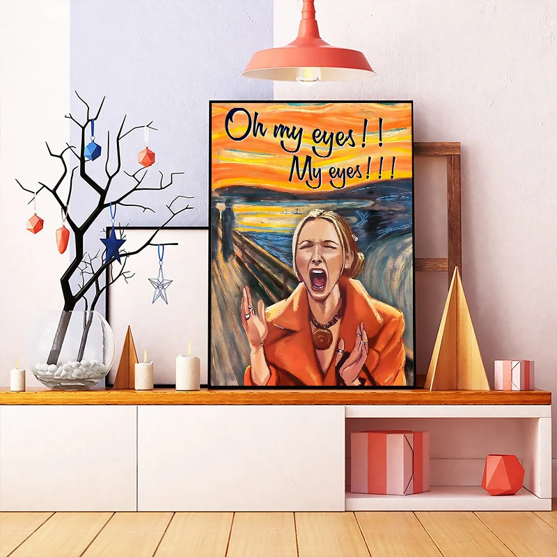 فيبي بافي "أوه عيني" مضحك الكلاسيكية برنامج تلفزيوني الأصدقاء المشارك حائط لوح رسم الفن صور لغرفة المعيشة ديكور المنزل