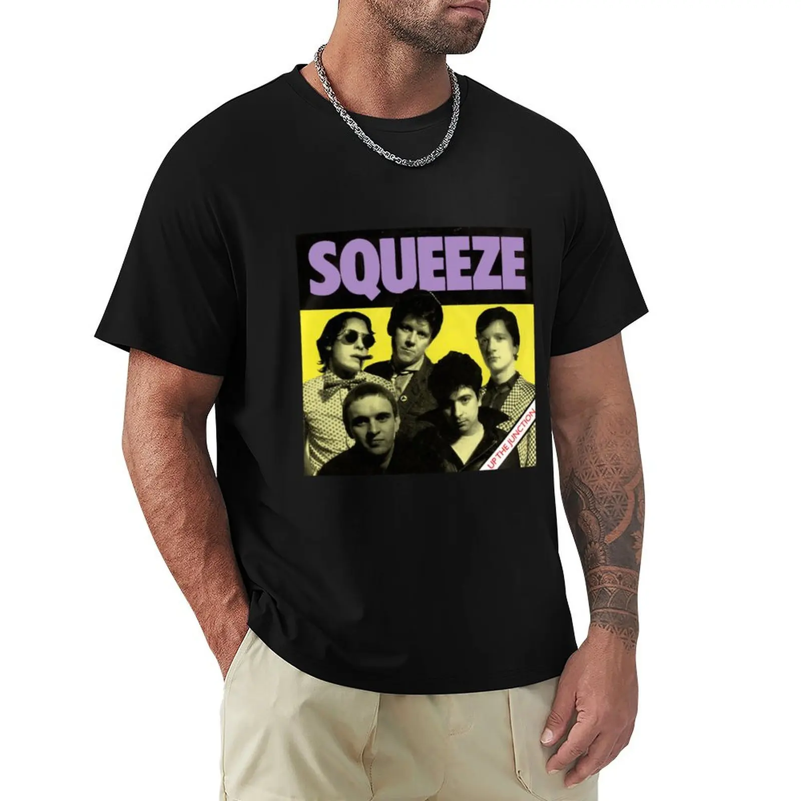 Squeeze band vintage up the junction176 T-Shirt Comfortable Basic Crew Neck Tee