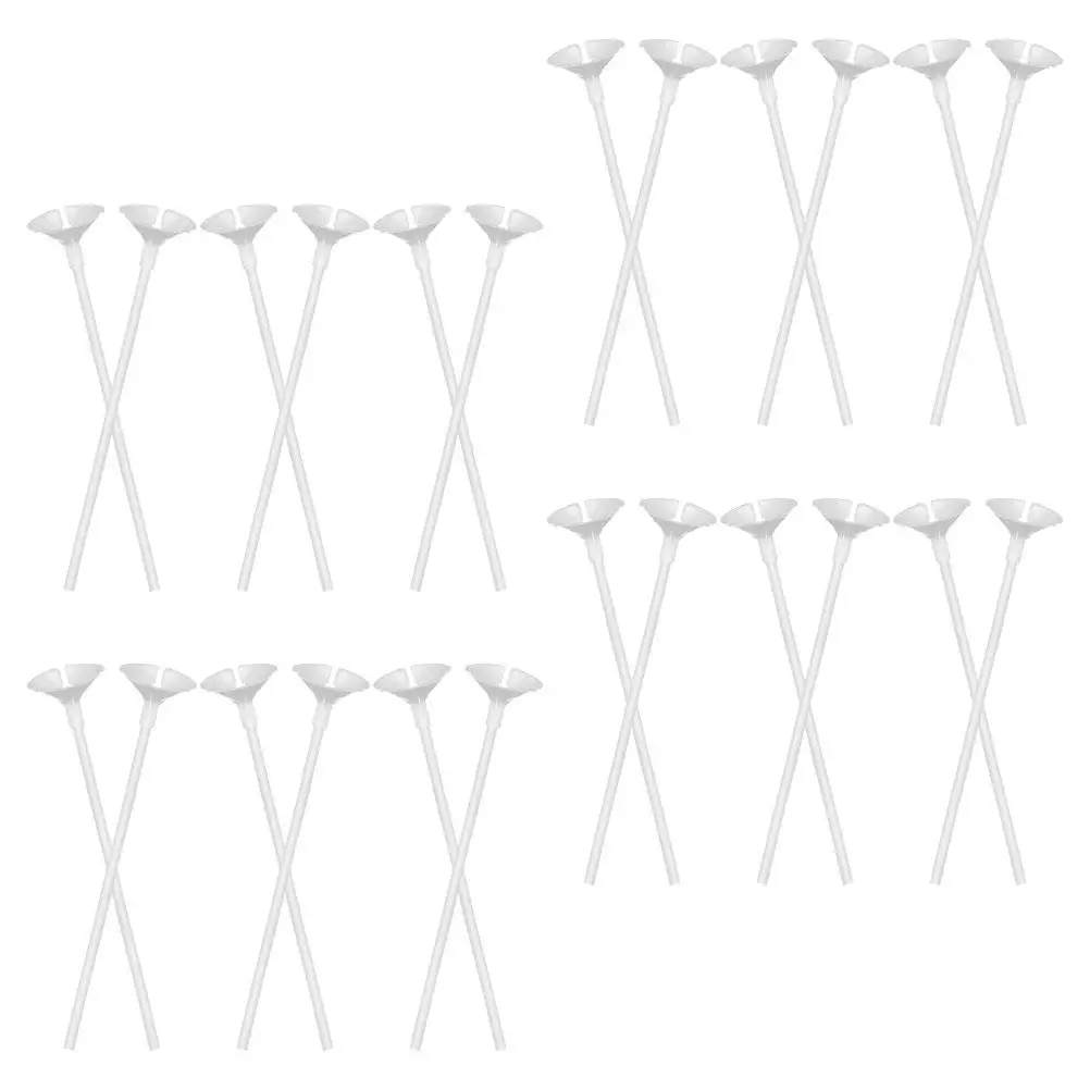 

100pcs Balloon Holder Stick White Long Party Supplies Replacement Baby Shower Wedding Decoration Elegant Centerpiece