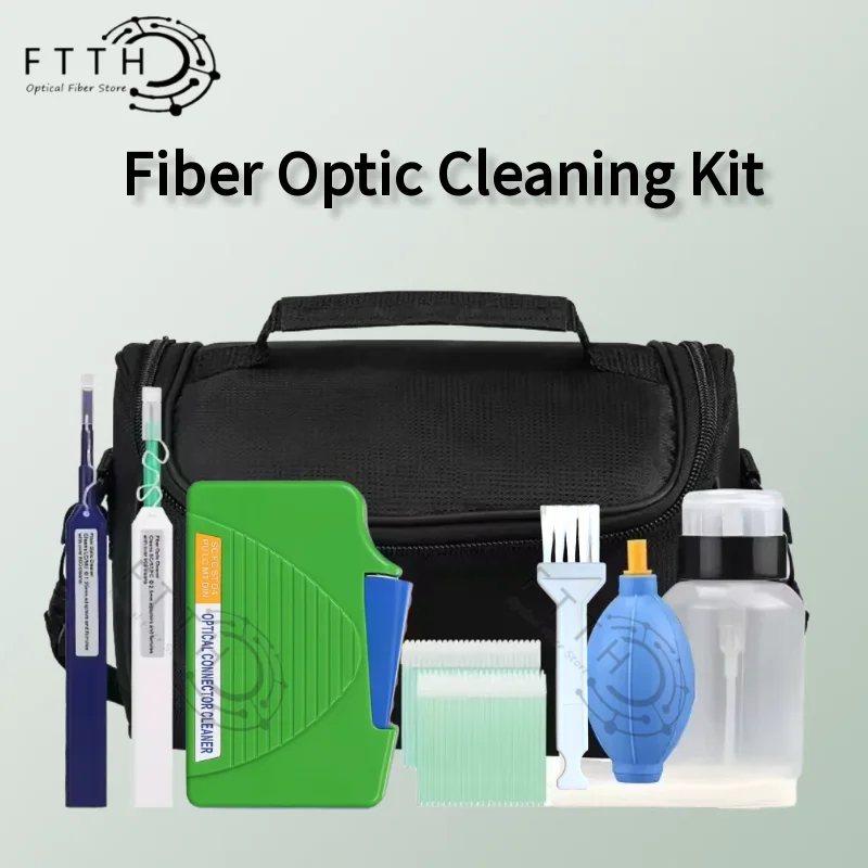 Fiber Optic Cleaning Kit for FC SC ST LC Connector Cleaner Pen 1.25mm/2.5mm Cleaning Tool Kit Bag Cleaing Tools for Fiber FTTH