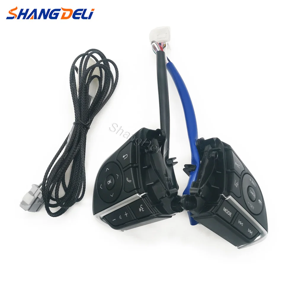 

Car Left and Right Switch Steering Wheel Cruise Control Buttons with Wires for Toyota Corolla RAV4 2019-2023