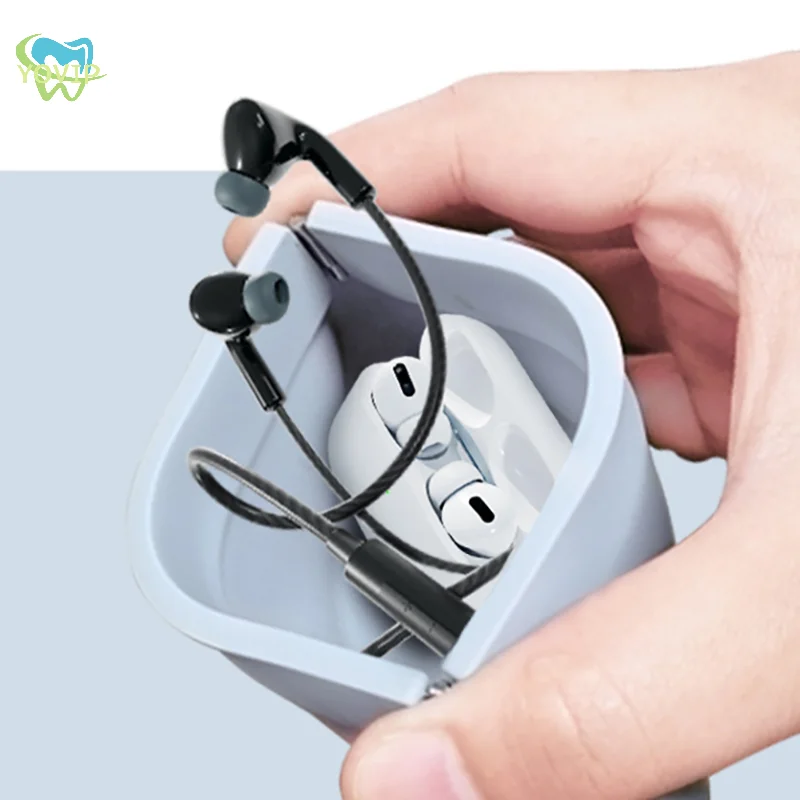 سيليكون حالة وقائية الأسنان الزائفة ، علبة علبة أسنان ، تقويم الأسنان الأقواس ، حالة التجنيب ، فتحات التهوية #6