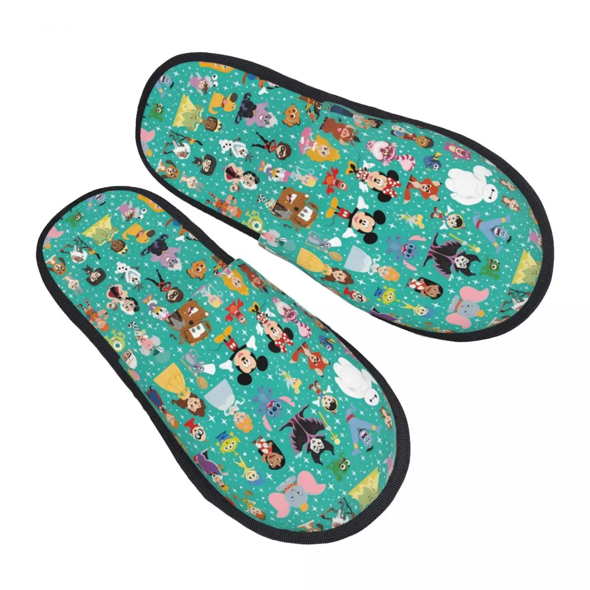 Winter House Slippers D100 Mickey Stitch Accessories Household Fur Slippers Slides Indoor 100 Anniversary Cozy Anti Slip Slides