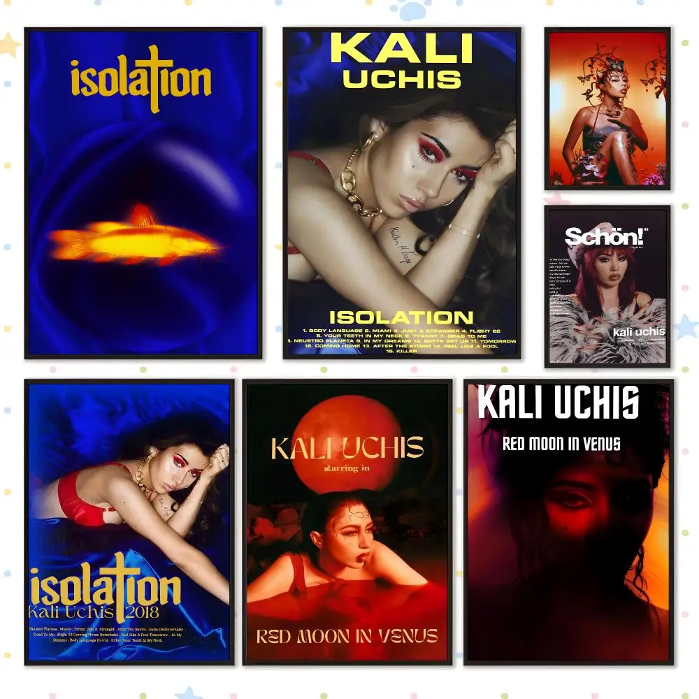 Music Artist Alternative Kali Uchis Poster HD Waterproof PP Self Adhesive Aesthetic Bedroom Dorm Gaming Room Home Decor Gift