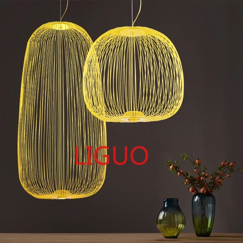 

Foscarini Spokes Pendant Lamp Modern Bird Cage Led Pendant Light Kitchen Hanging Lamps Fixtures Dining Room Home Decor Luminaire