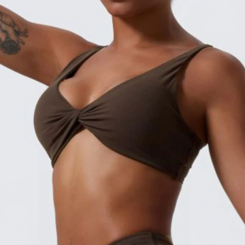 New Summer Women's Push-Up Sports Bra Breathable Soft Yoga Workout Top Backless Fitness Crop Gym Underwear Woman’s Crop Top image 3