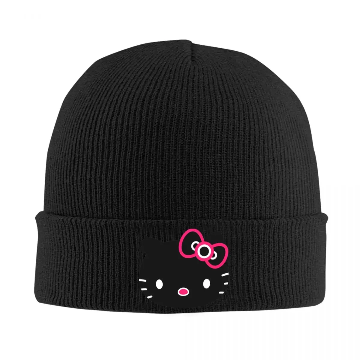 Hello Kitty Bonnet Hats Beanie Hats Design Skullies Beanies Autumn Street Y2K Men Women Unisex Hippie Head Wrap Cap