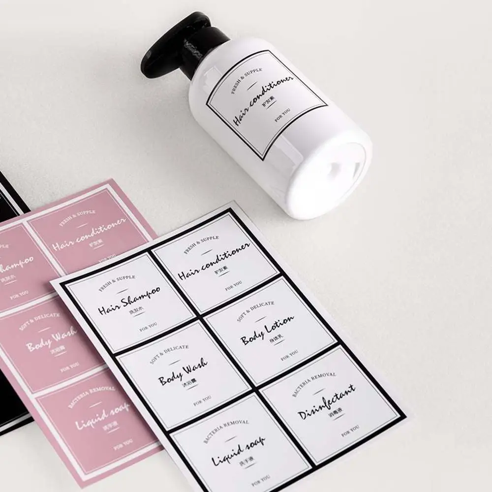 Gel Self-adhesive Bathroom Classification Tags Cosmetic Label Label Identification Sticker Refillable Bottles Marker Stickers
