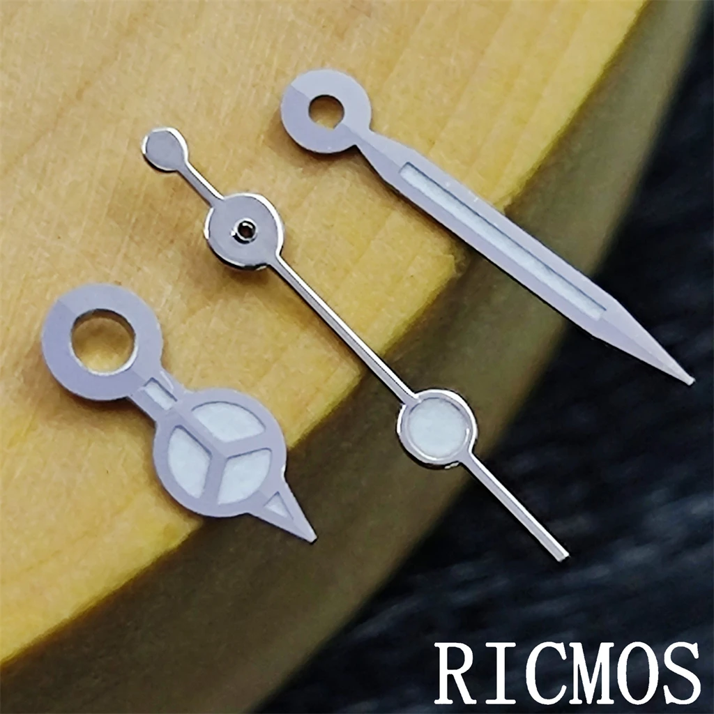 Grün leuchtende Uhrzeiger mit Gold-/Silber-Finish für NH05 NH06 Automatikuhren – 6er-Set