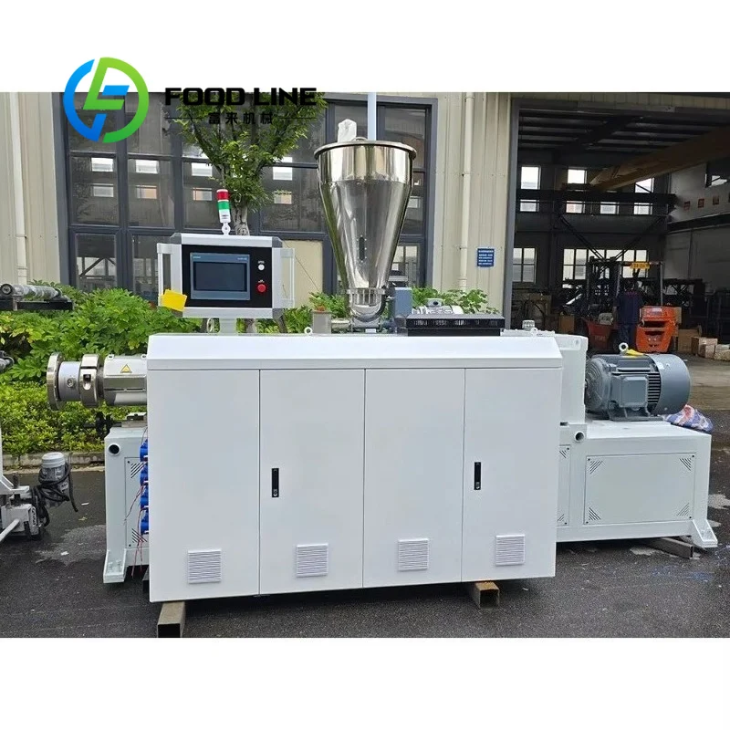 Twin Screw Extruder Intelligent Touch Screen Monitors Temp Pressure Speed Real-Time For Automated Plastic Extrusion Production